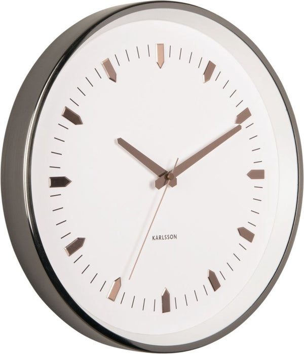 Karlsson wandklok arrow batons - grijs - ø35cm - wandklok modern