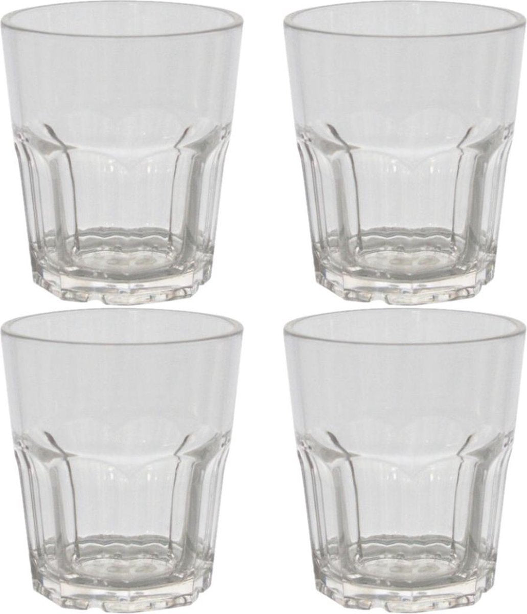 Eurotrail borrelglas - 35 ml - 4 stuks - transparant