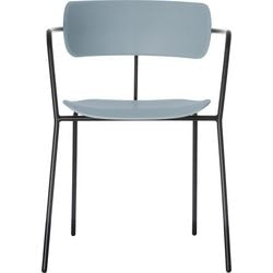 Bezoekersstoel meet powered by paperflow plastic blauw