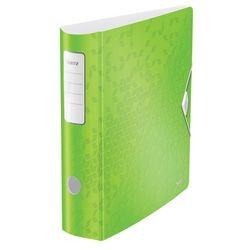 Leitz active wow ordner - capaciteit van 500 a4-vel - rugbreedte van 82mm - groen