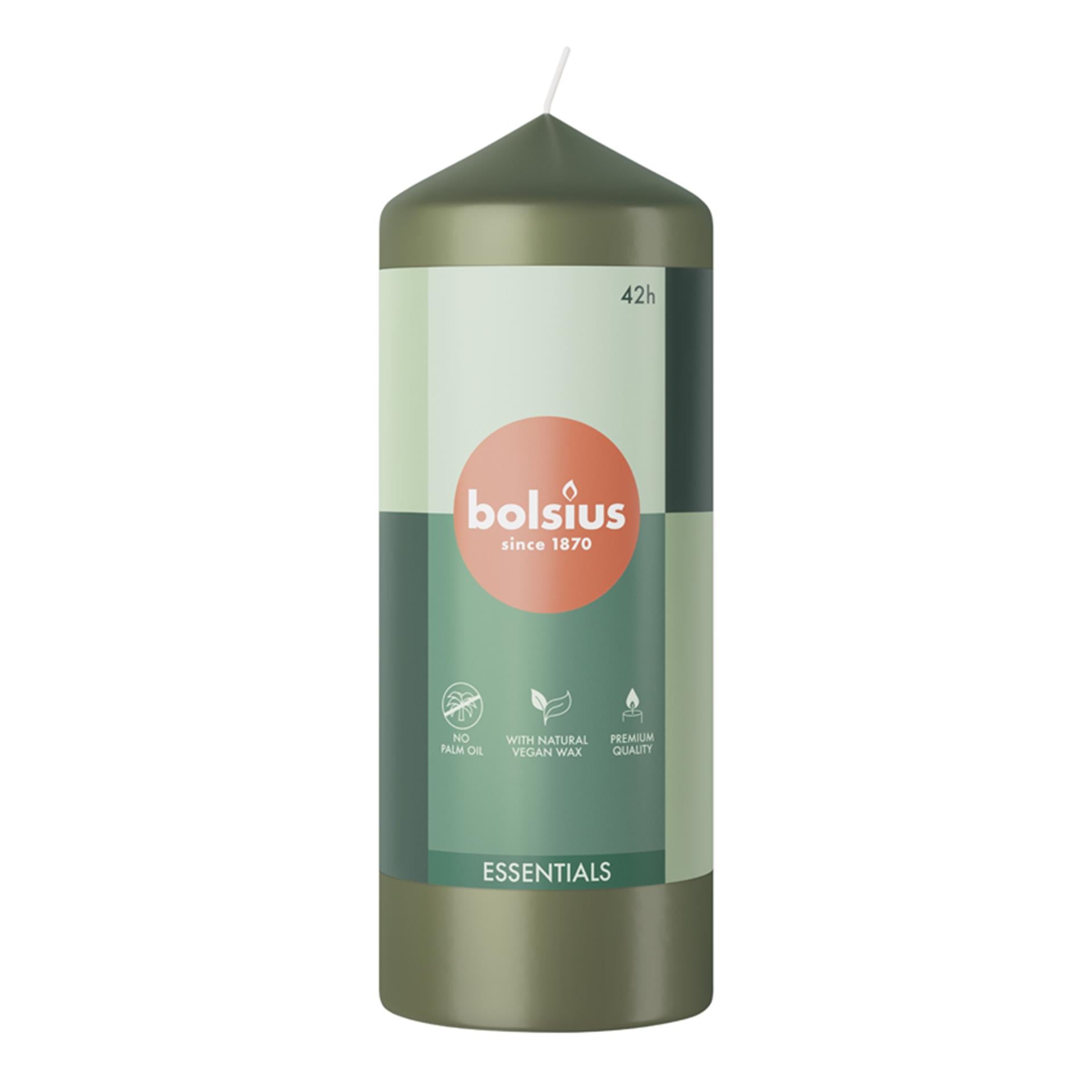 Bolsius stompkaars 150 58 fresh olive