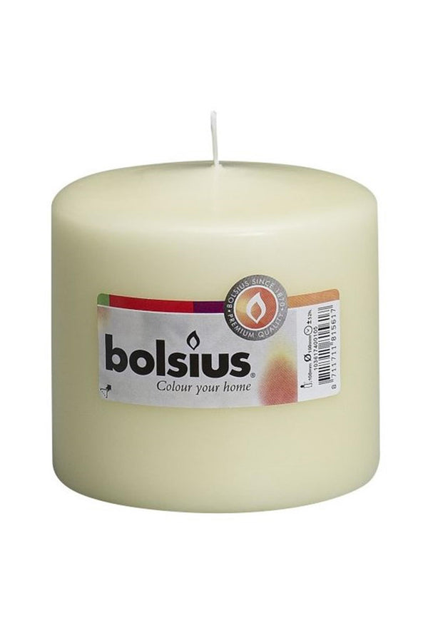 Bolsius stompkaars 100 100 mm ivoor