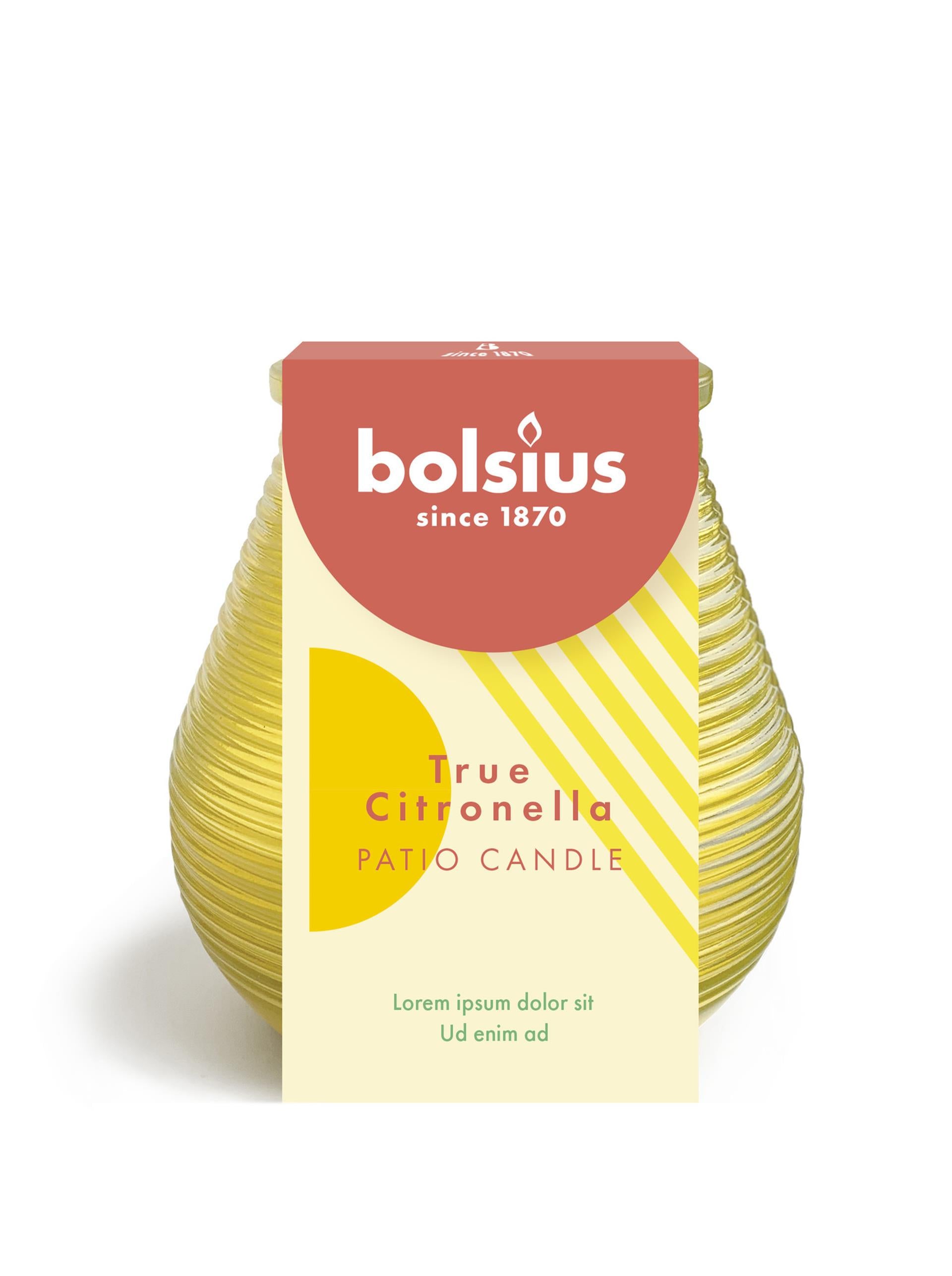 Bolsius olympisch true citronella geel