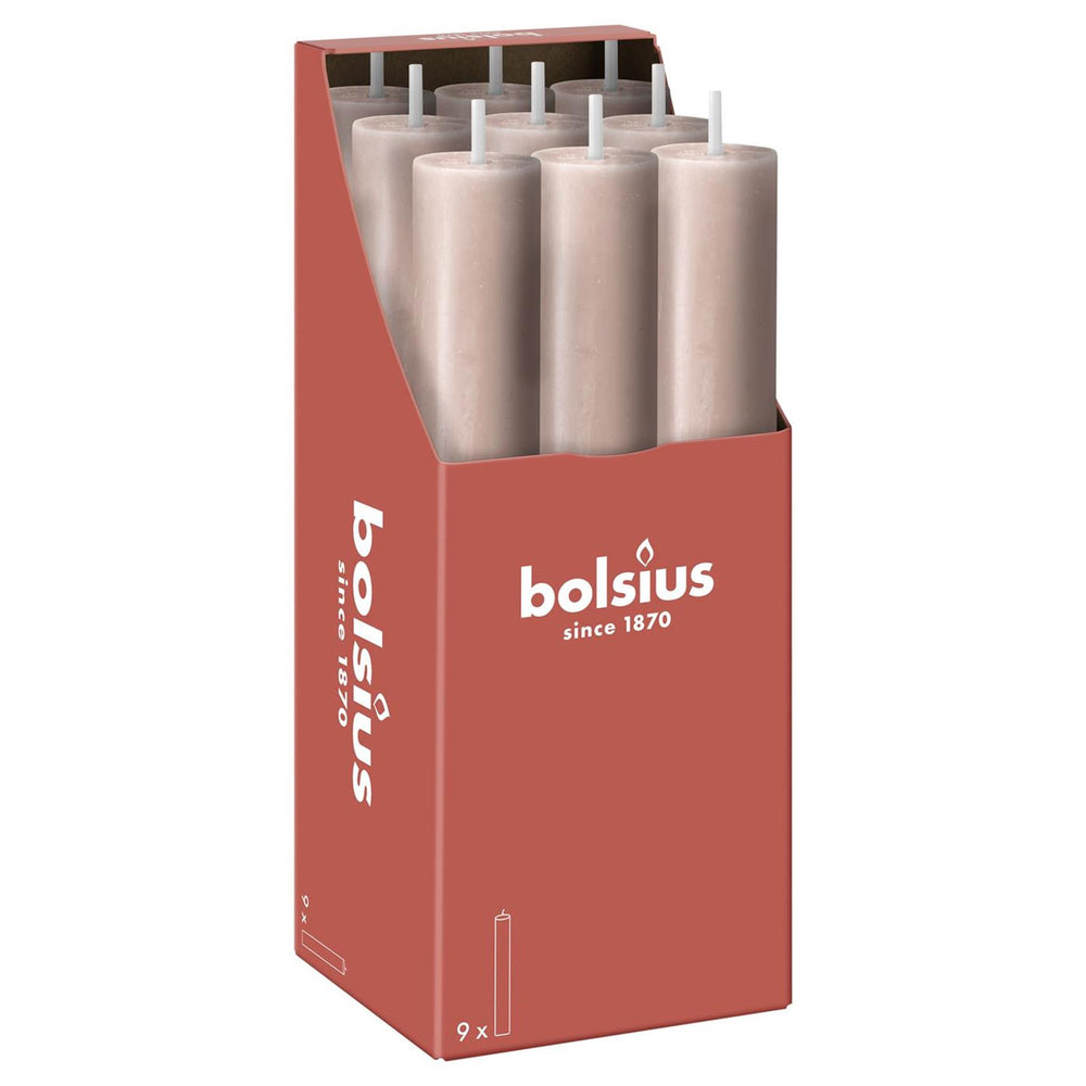 Bolsius tafelkaarsxl 230 30 rustiek nevelig roze