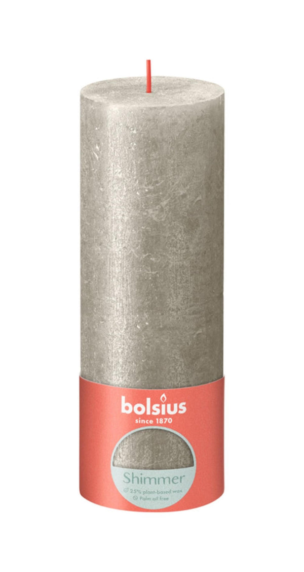 Bolsius rustiek kaars 190 68 champagne