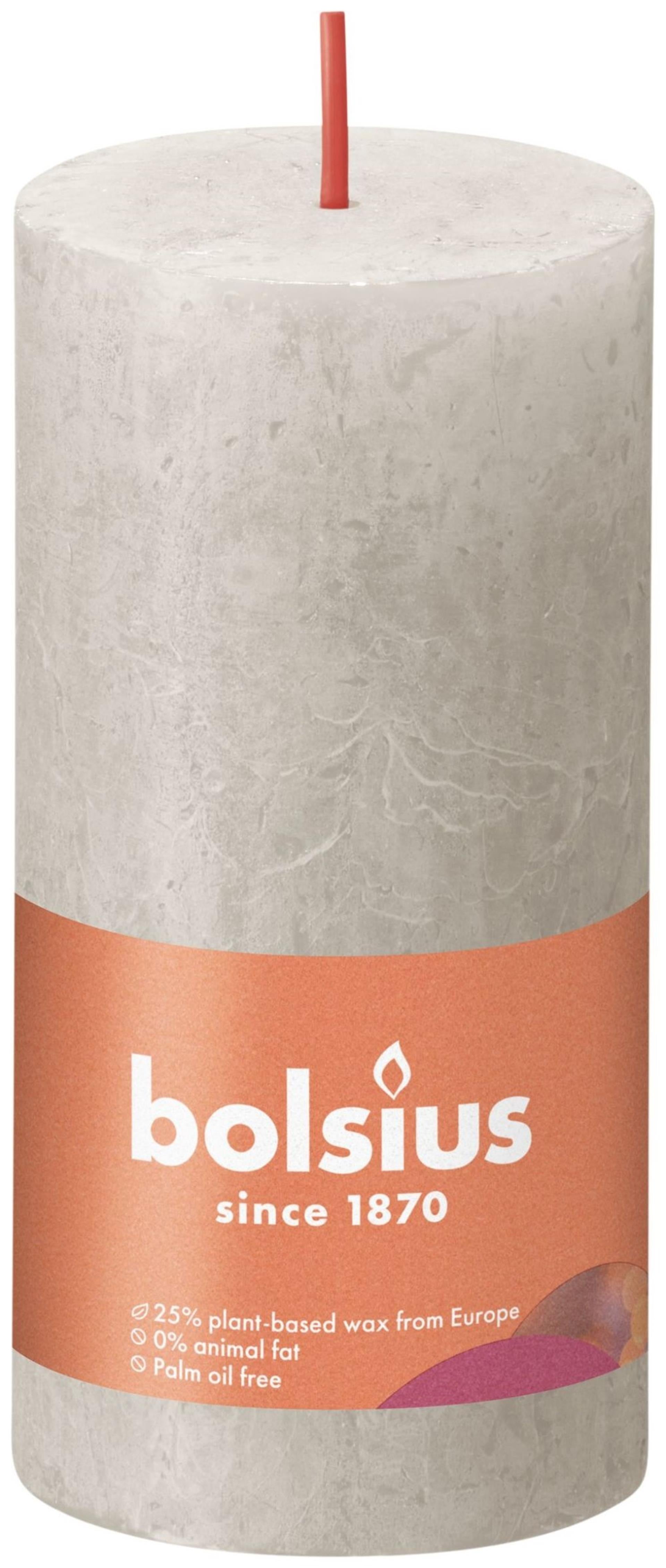 Bolsius rustiek stompkaars 100 50 grijs