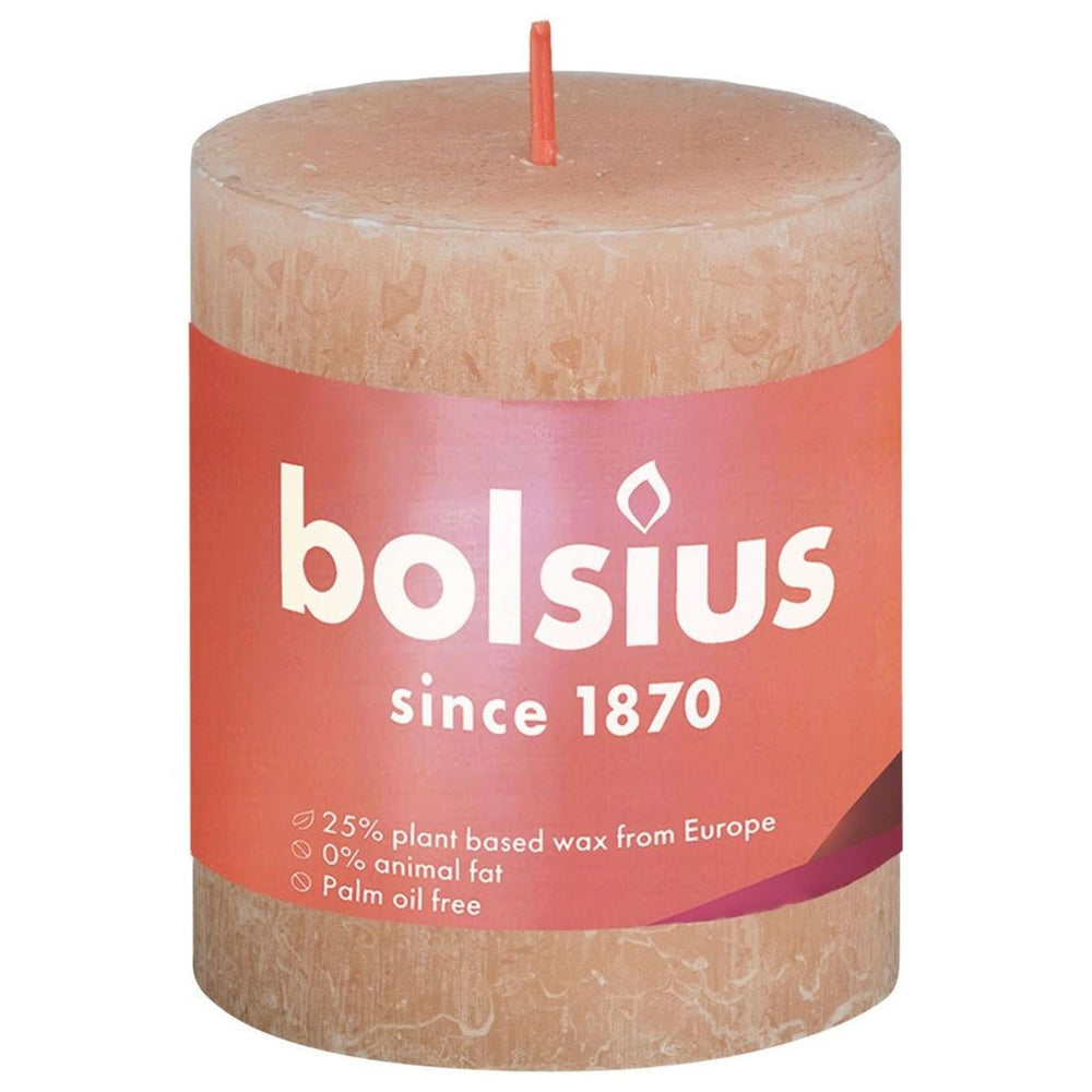 Bolsius stompkaars rustiek mistig roze 80x68 mm