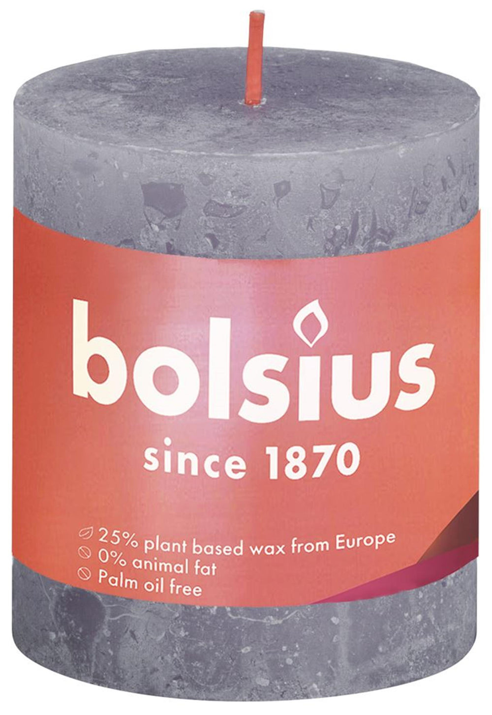 Bolsius rustiek stompkaars shine collection 80 68 frosted lavender-bevroren lavendel