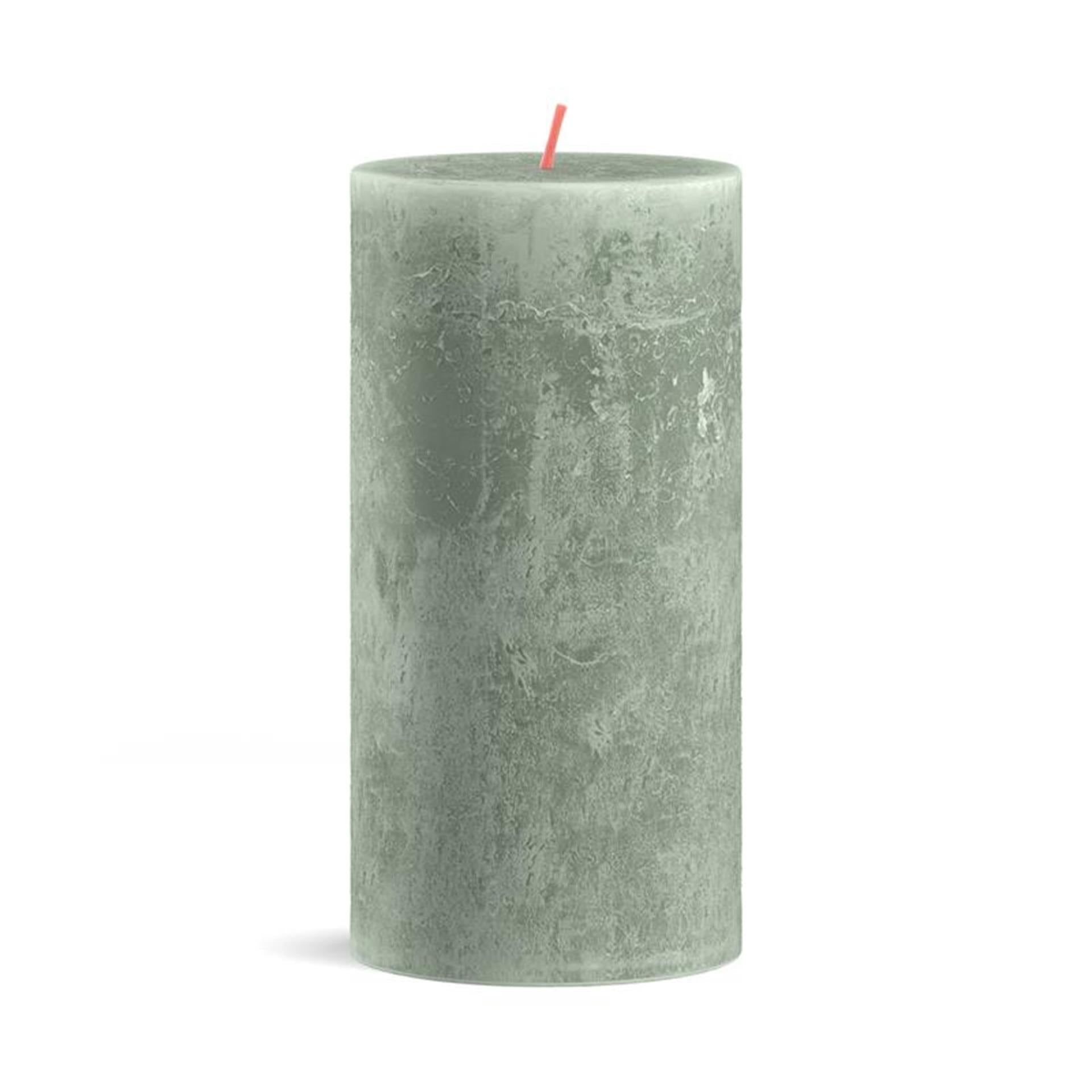 Bolsius stompkaars rustiek 13 x 6,8 cm jadegroen