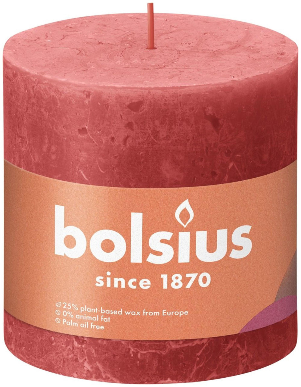 Bolsius shine collection rustiek stompkaars 100 100 blossom pink -bloesem roze
