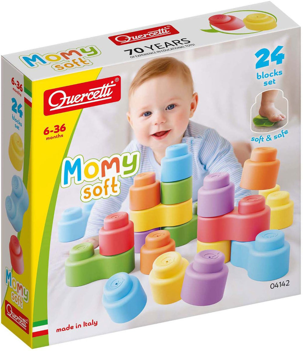 Quercetti momy zachte bouwblokken, 24dlg.