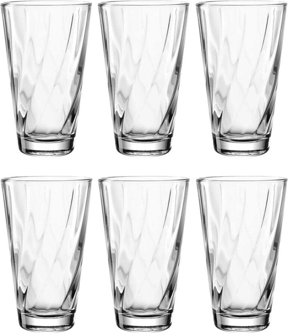 Leonardo twist longdrinkglas 300ml transparant - set 6