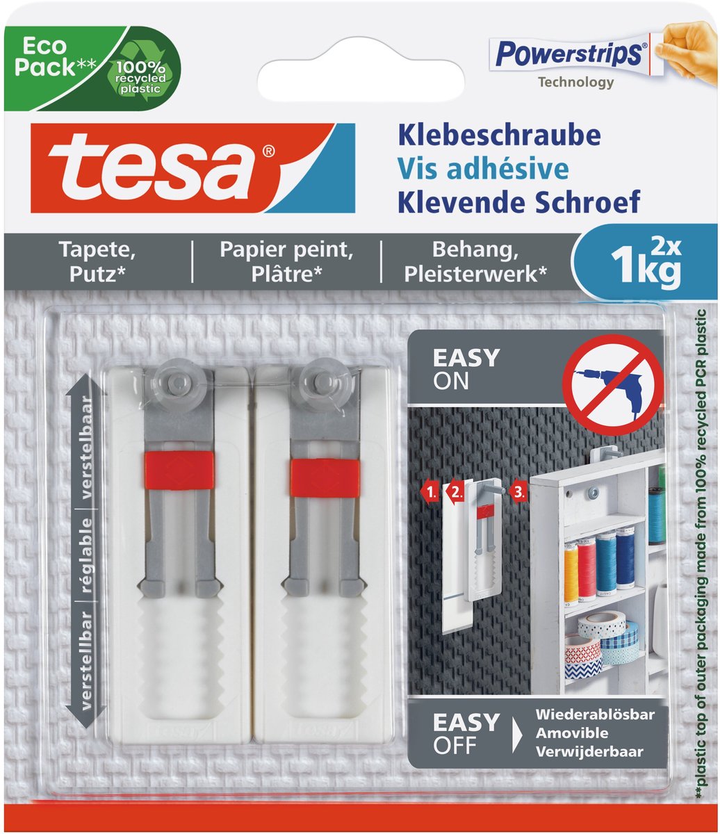 Tesa spijker tegels metaal badkamer keuken herbruikbaar zelfklevend – 2 stuks 3kg