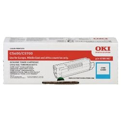 Inkjet en tonercartridge oki 43381907 cyaan 2.000 pagina´s