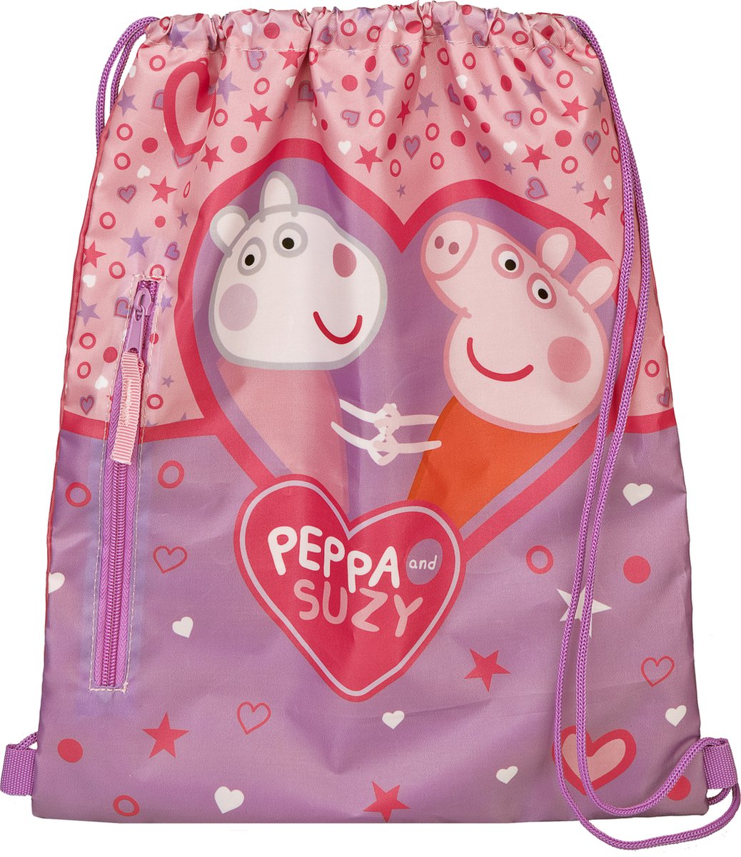 Peppa pig gymtas - zwemtas - 40 cm - roze - voor kinderen
