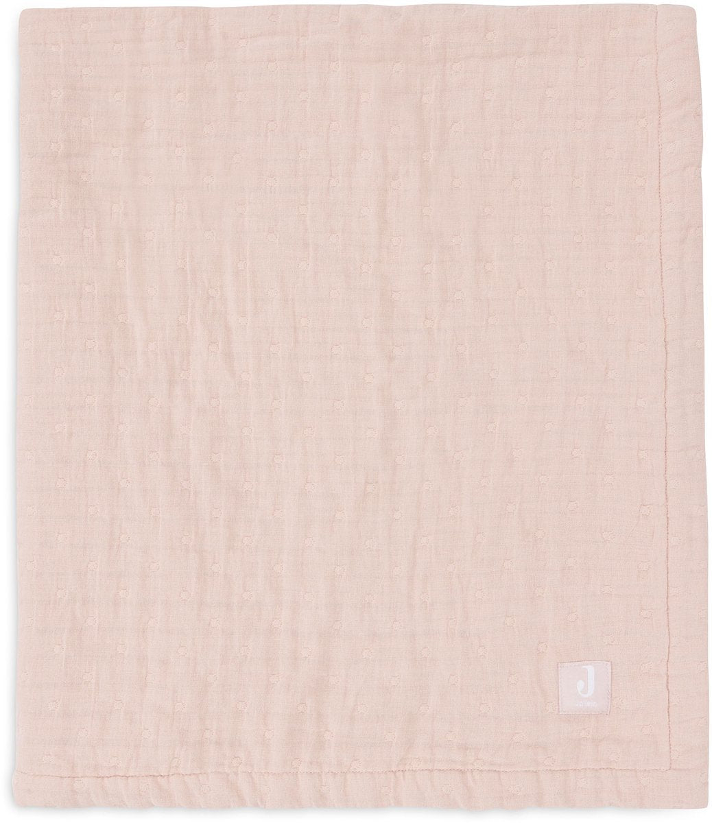 Jollein baby deken wieg jersey 75x100cm - jacquard wild rose - gots