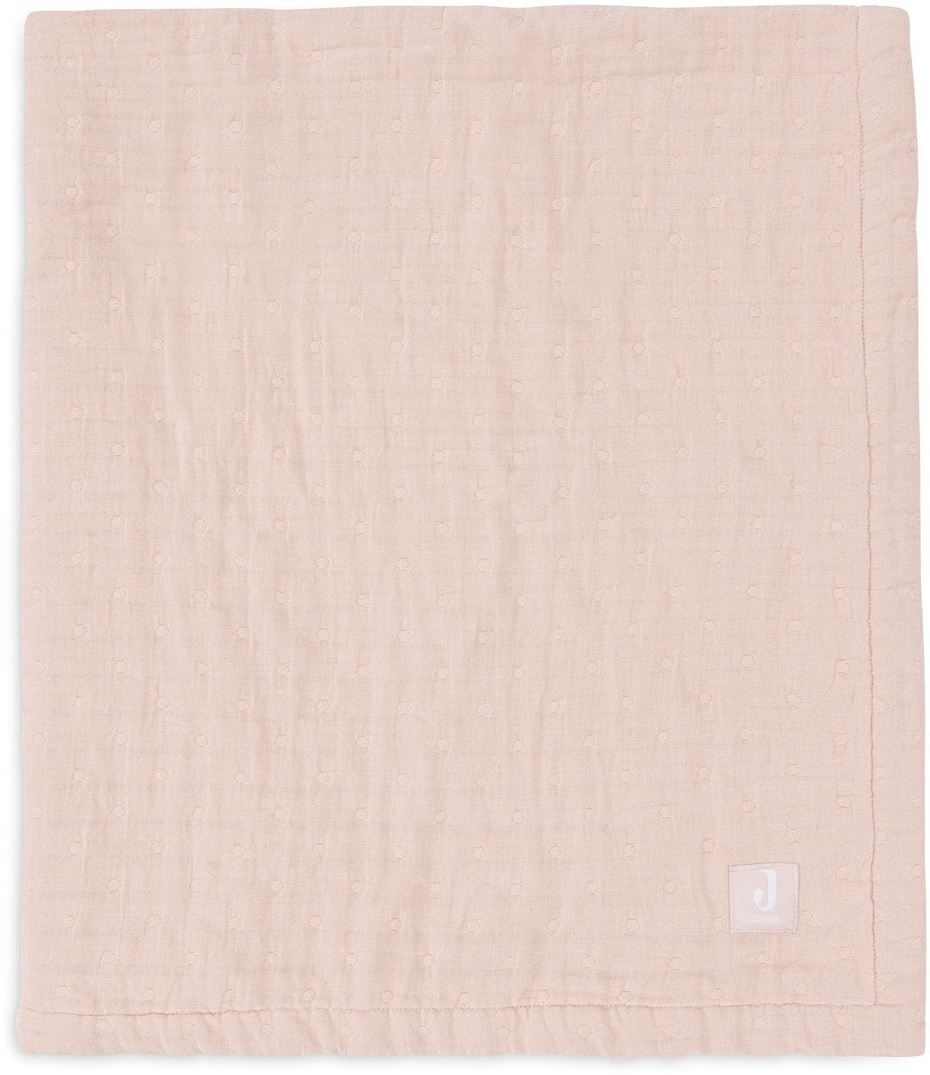 Jollein baby deken wieg jersey 75x100cm - jacquard wild rose - gots