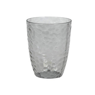 Glas kunststof transparant grijs ø8,5x11cm | 6 stuks