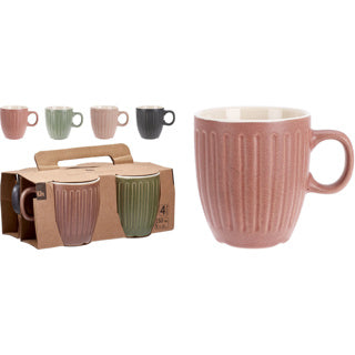 Beker aardewerk 150ml set 4st