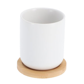 Bredemeijer theemok umea 200ml wit en onderzetter set 2