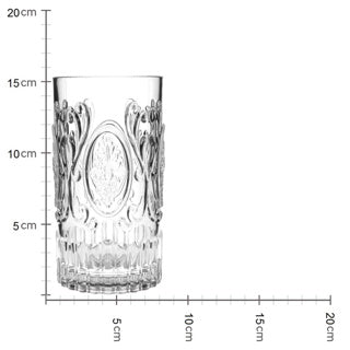 Tumbler acryl helder 8,2x8,2x15,2cm