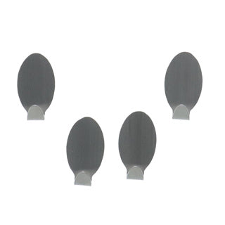 Metaltex plakhaken inox ovaal klein 4 stuks | 10 stuks