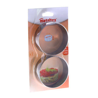 Metaltex bakringen 8,5x3,2 cm 2 stuks RVS