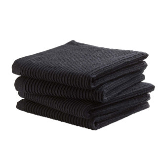Ddddd vaatdoek basic zwart 30 x 30 cm set 4