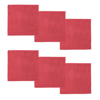 Ddddd microvezeldoek billie 30x30cm rood pak a 6 stuks