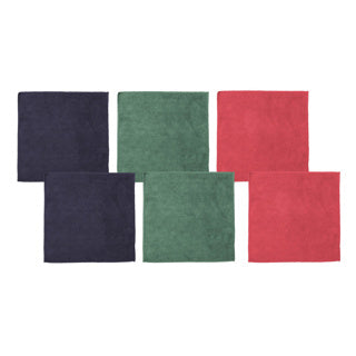 Ddddd microvezeldoek billie 30x30 cm combi blauw groen rood 6 stuks | 4 stuks