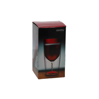 Wijncup met opener 350 ml geel | 2 stuks