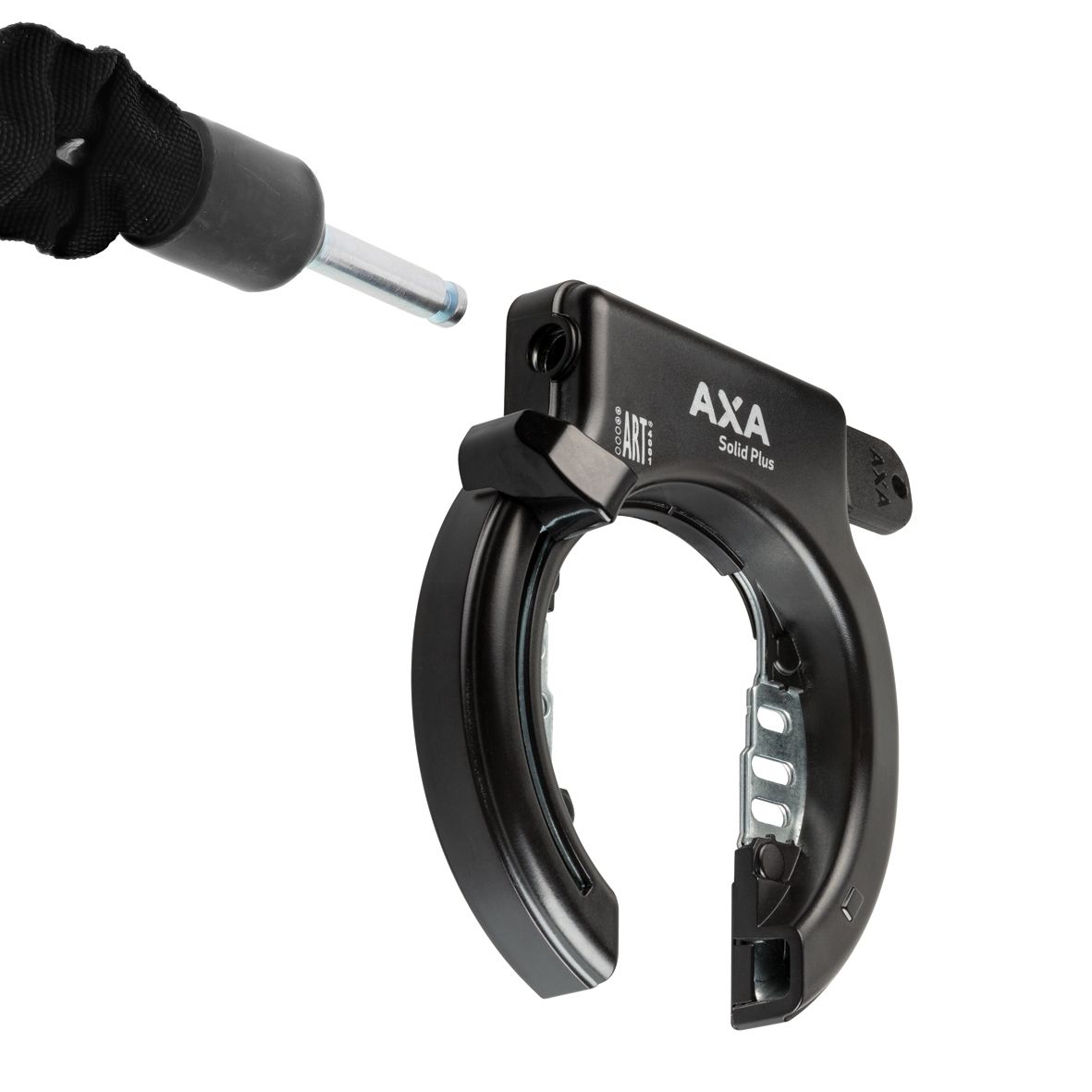 Axa ringslot solid plus zwart (op kaart)