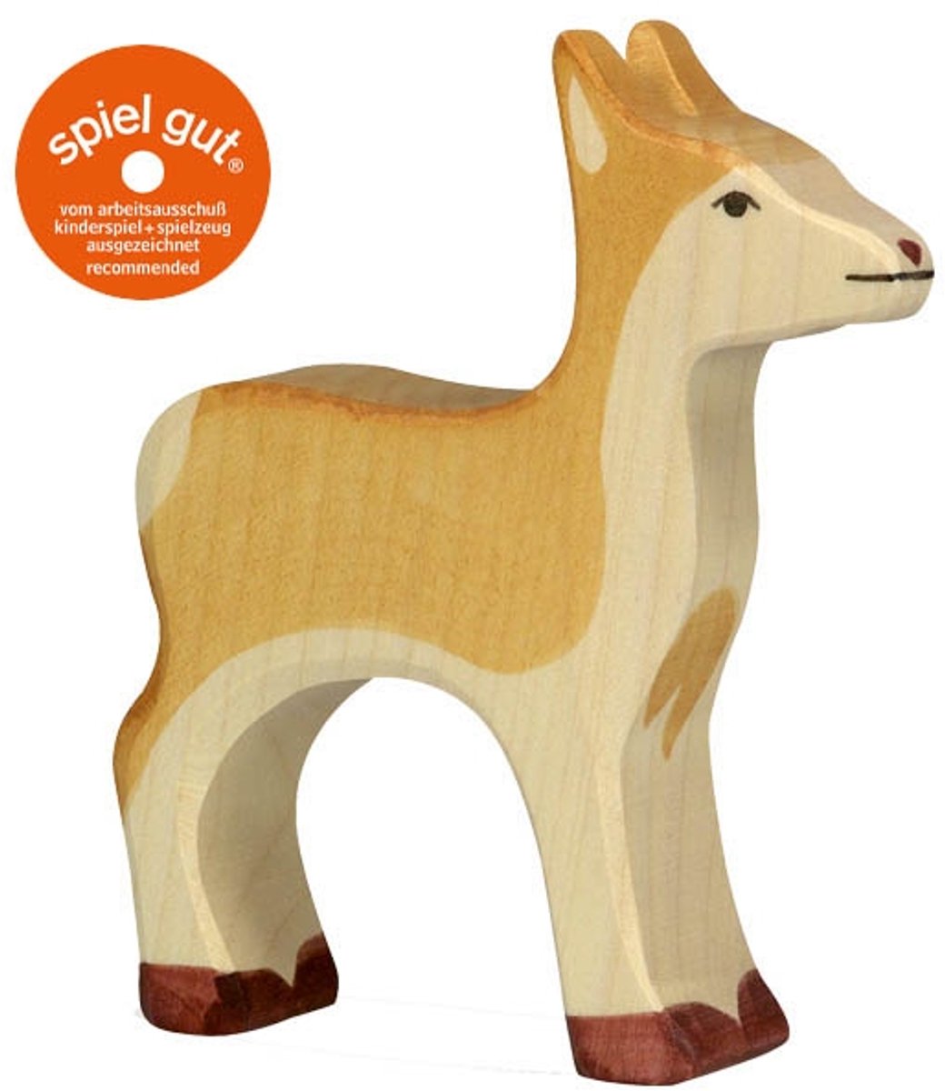Holztiger bosdieren - ree - 10x2x11cm - houten figuur - handgemaakt