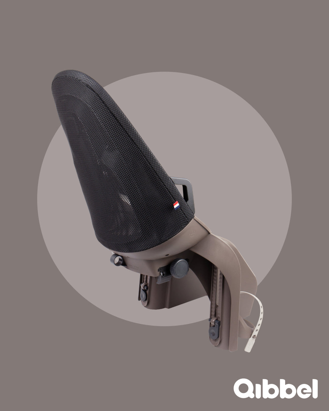 Qibbel achterzitje luchtframe zwart lichtbruin