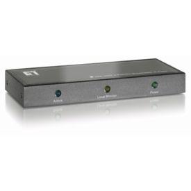 Levelone ade-8202 snelle ethernet audio-video-uitzender, 2-poorts, dvi 1200p, rj45 cat5 10 100 mbps