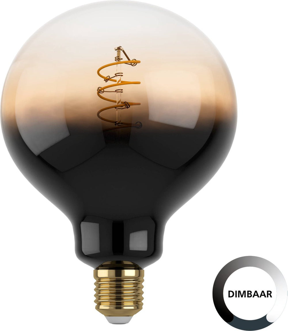 Eglo led lamp - e27 - ø 12,5 cm - g125 - zandkleur - 1700k - dimbaar