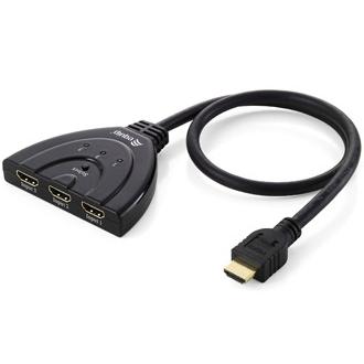 Equip 332703 3x1 hdmi switch, 1920 x 1080 pixels, full hd, black