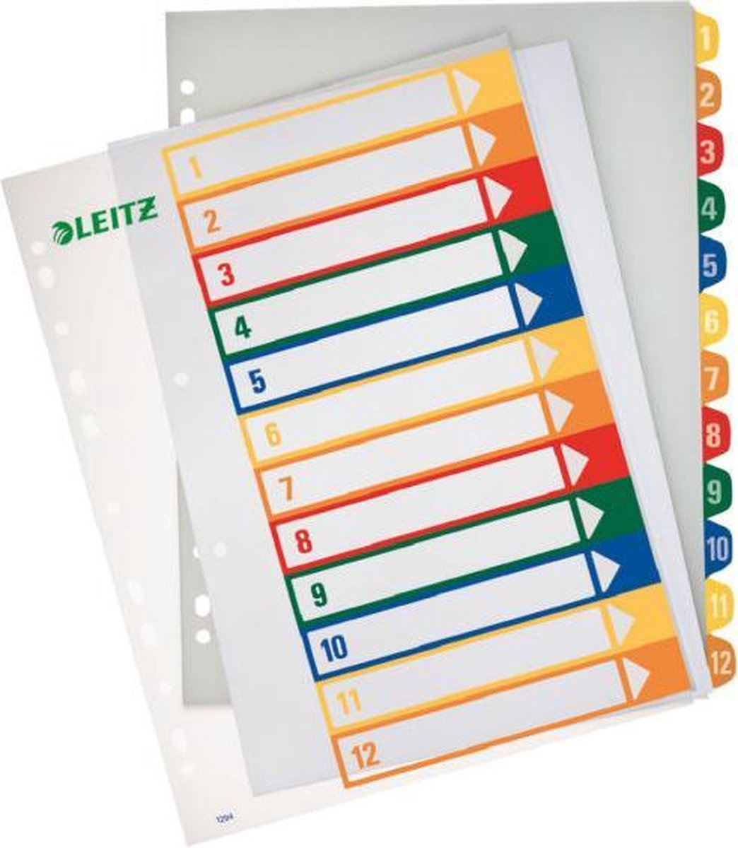 Leitz pc printbare index - pp - a4+ - 12 tabs