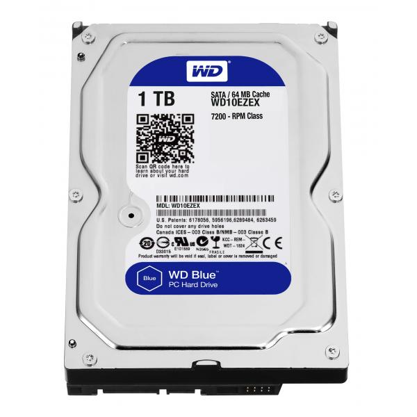 Western Digital WD10EZEX Caviar Blue HDD, 1TB, 3,5 inch, SATA3, 64MB, 7200RPM, 150 MIB s, 6,8W