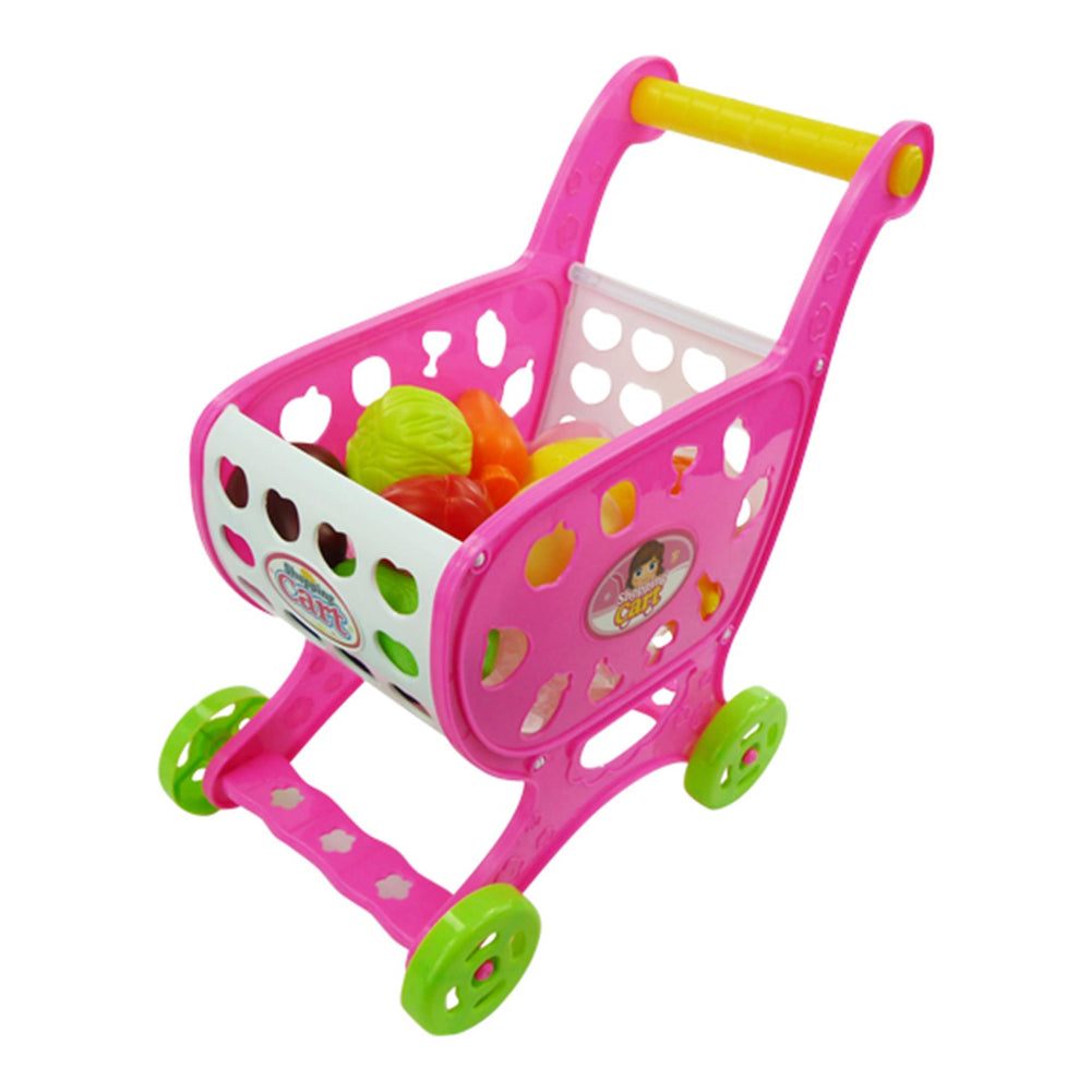 Aro boodschappenwagentje met 12 soorten boodschappen. roze of blauw