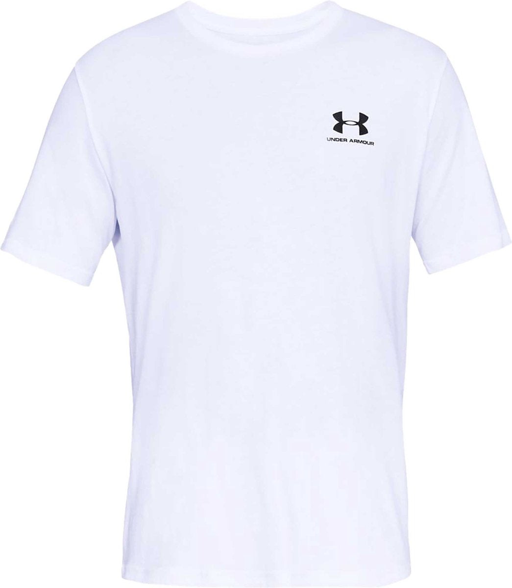 Under armour ua m sportstyle lc ss-wht heren sportshirt - wit - zwart