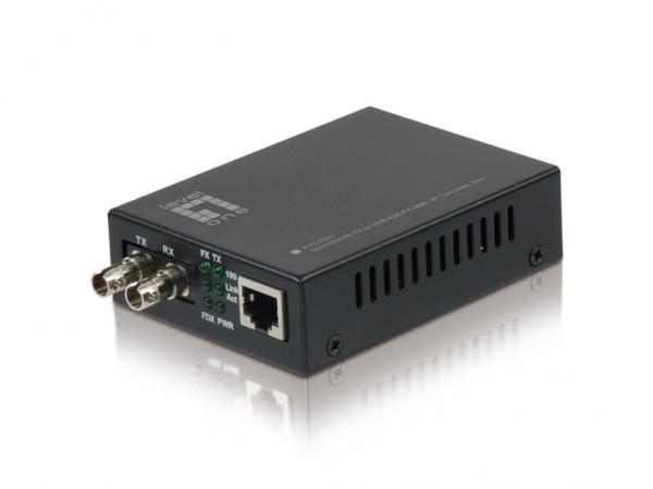 LevelOne LevelOne FVT-2002 RJ45 naar ST Fast Ethernet mediaconverter, 100BASE-FX MMF ST Multi, 2 km