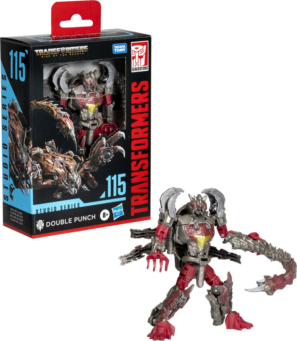 Transformers hasbro : rise of the beasts generations studio series deluxe class action figure double punch 11 cm action figuur