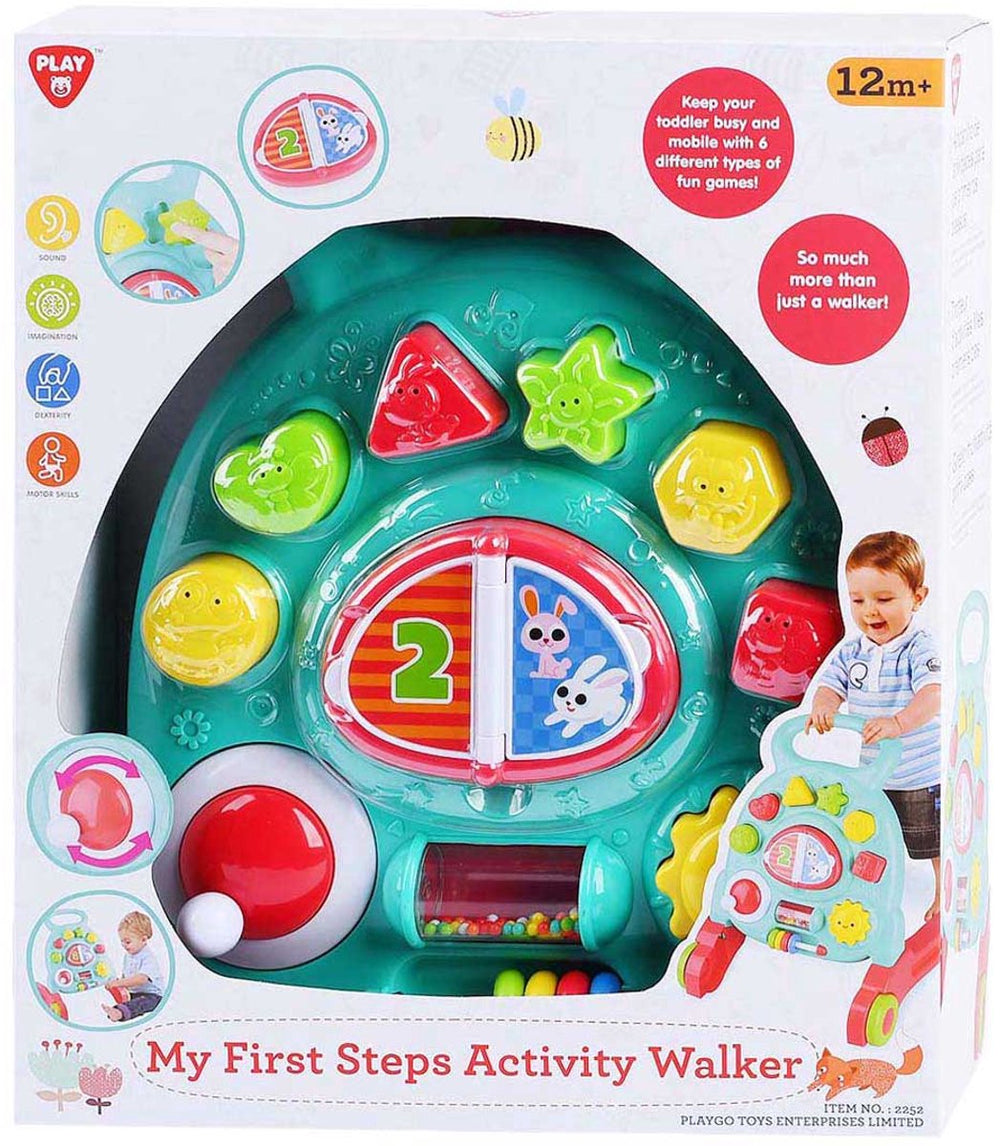 Playgo activiteiten loopwagen kunststof met leerzaam paneel speelgoed.