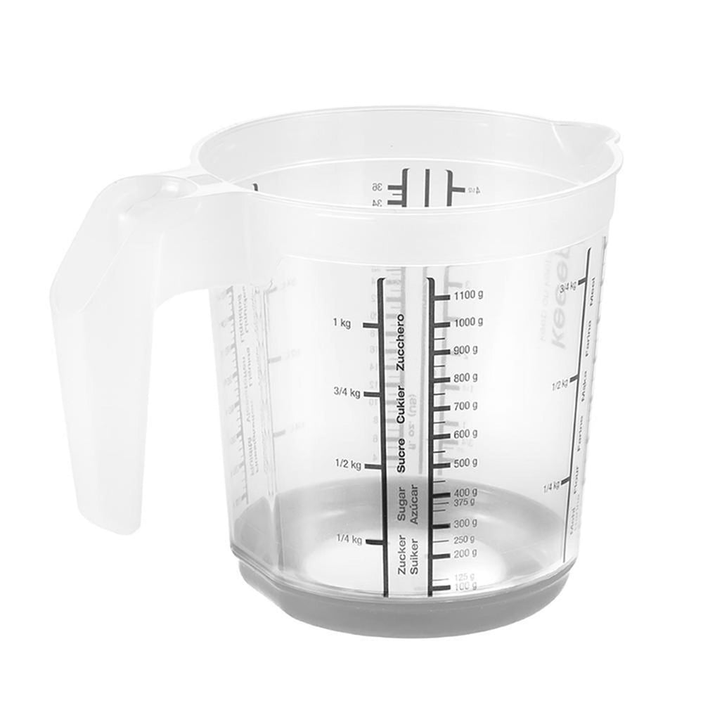 Keeeper kunststof maatbeker anti-slip 1l ã˜13,5x14cm nordic grey
