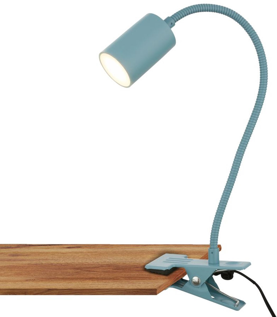 Briloner fleks – bureaulamp – klemlamp – kantelbaar klemmbaar – klemspot met warm wit licht – 3.5w – blauw – 40x10x6cm