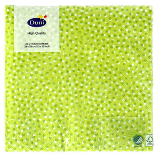 Servetten speelse stippen kiwi 33x33 cm