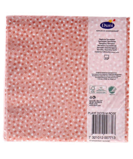 Duni servetten speelse stippen zachtroze 33x33 cm