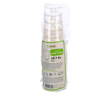 Duni kunststof wijnglazen 15,7 cl 8 stuks