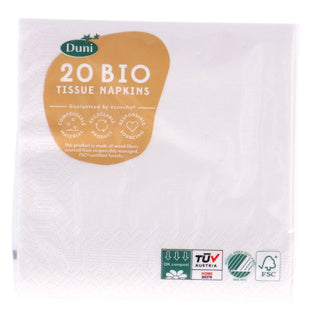 Duni servetten wit 24x24 cm